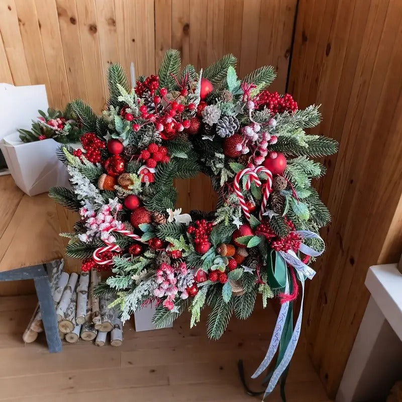 Christmas Wreath Door Hanging Decoration Christmas - Tophatter Daily Deals