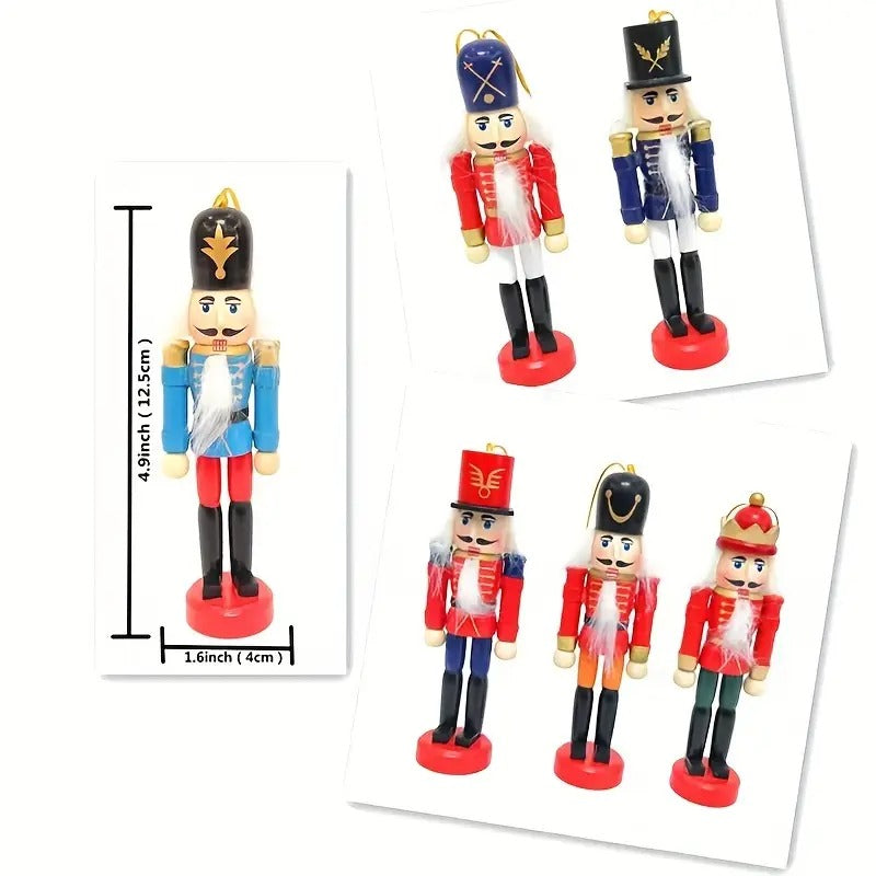 Christmas Nutcracker Ornament Wooden Figures (Set 6-Piece) Christmas - Tophatter Daily Deals