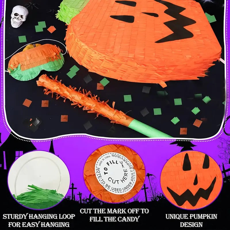 Large Pumpkin Piñata Set Party Decor (4pcs) Halloween - Tophatter Daily Deals