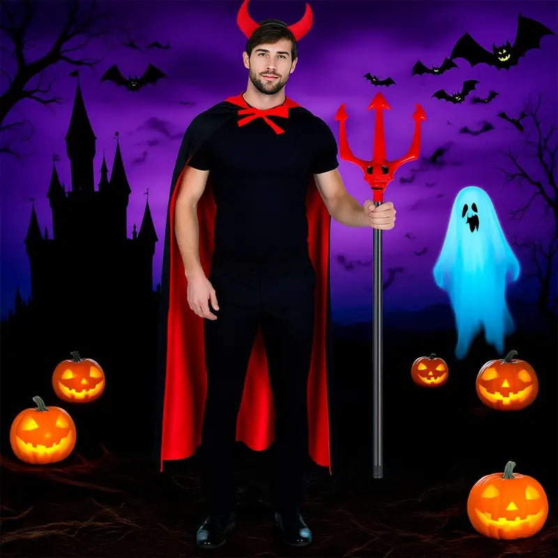 Halloween Devil Cloak Costume Set (3pcs) Halloween - Tophatter Daily Deals