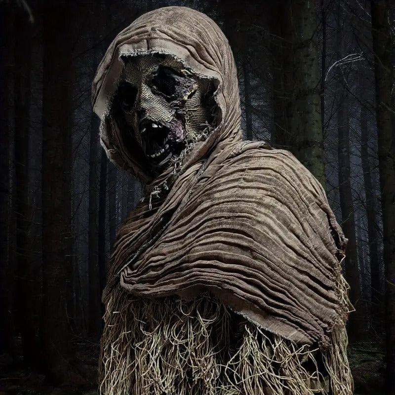 Scary Scarecrow Halloween Costume Set with Mask Halloween - Tophatter Daily Deals