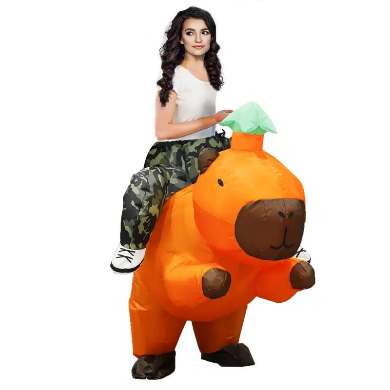 Party Inflatable Capybara with Green Hat Halloween - Tophatter Daily Deals