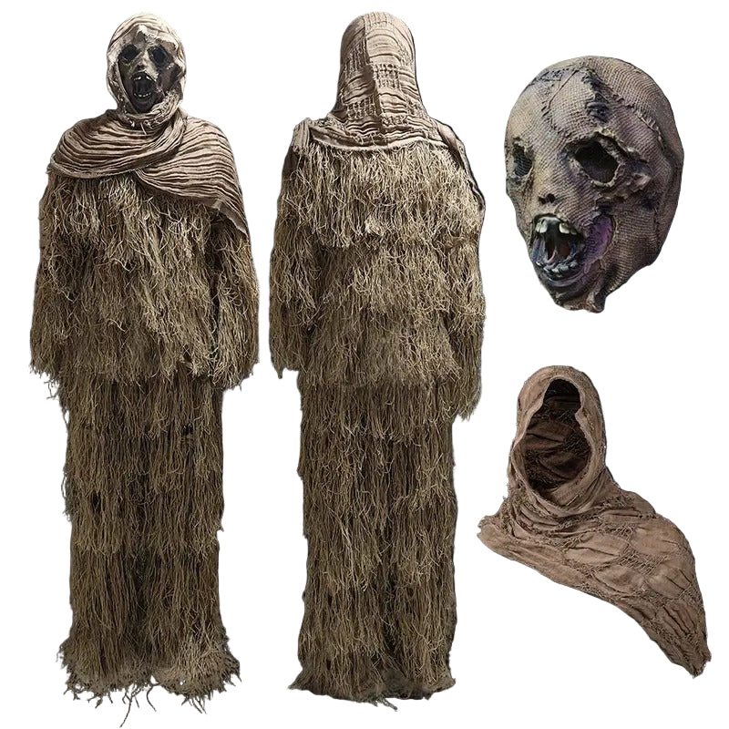 Scary Scarecrow Halloween Costume Set with Mask Halloween - Tophatter Daily Deals