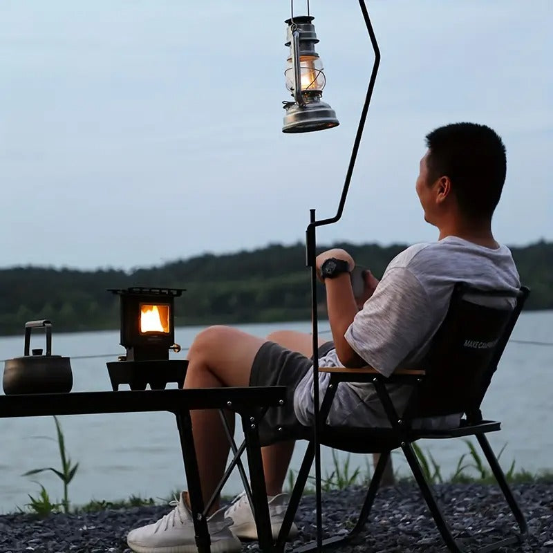 Retro Stainless Steel Camping Stove with Window Outdoor Grills - Tophatter Daily Deals