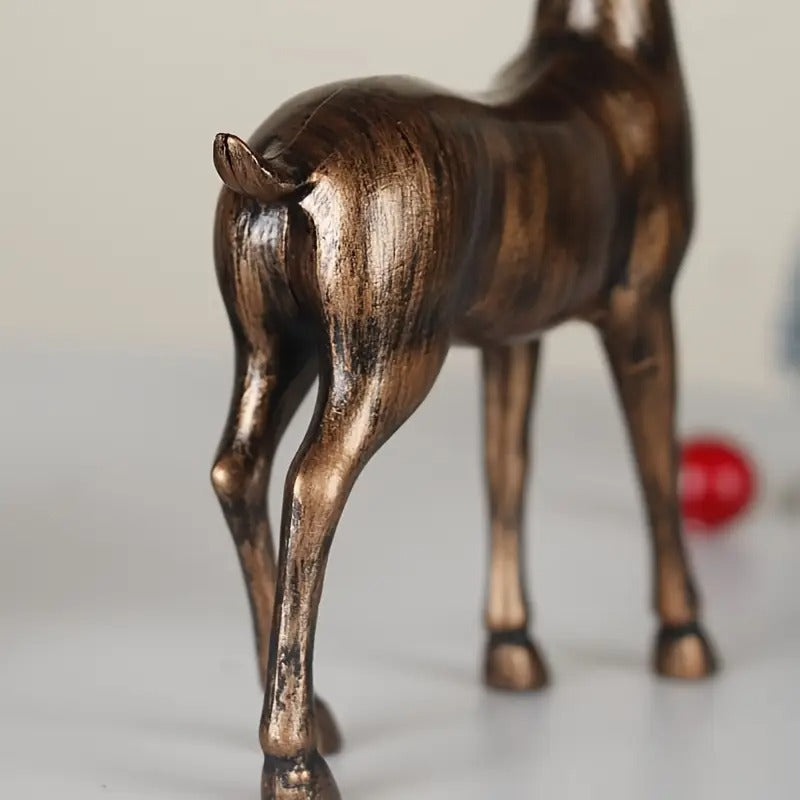 Bronze Elk Figurine Pair Christmas Decoration Christmas - Tophatter Daily Deals
