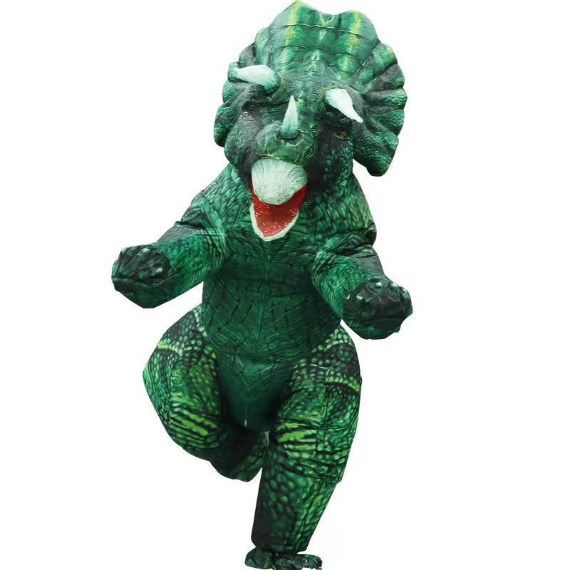 Inflatable Triceratops Dinosaur Costume for Adults Halloween - Tophatter Daily Deals