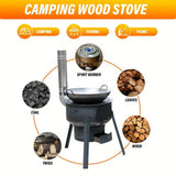 Wood Stove for Outdoor Camping Camping & Hiking - Tophatter Daily Deals