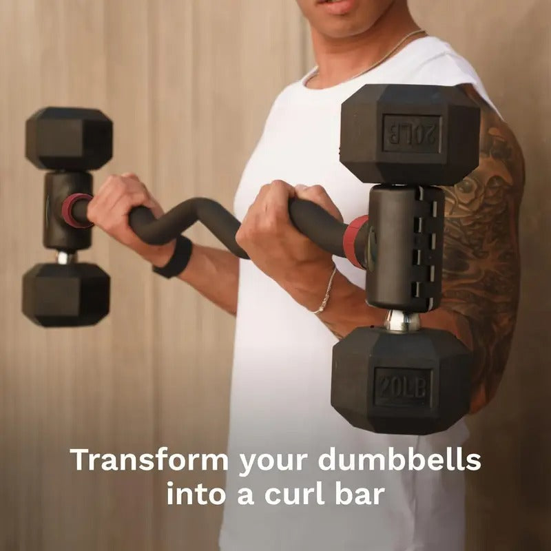 Adjustable Dumbbell Barbell Converter Sports & Fitness > Exercise, Gym & Fitness > Free Weights - Tophatter Daily Deals
