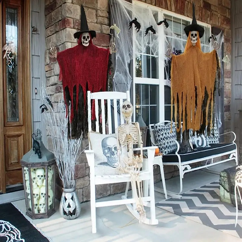 Halloween Skeleton Grim Reaper Hanging Decorations (2pcs) Halloween - Tophatter Daily Deals