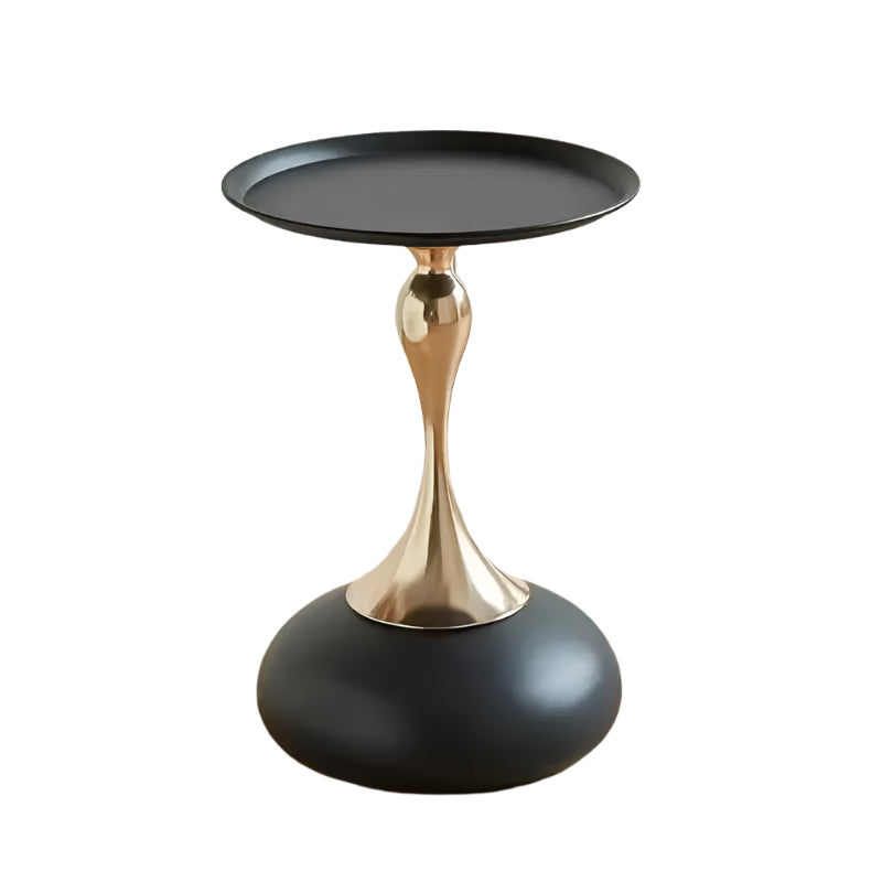 Round Side Table for Living Spaces (Black) End Tables - Tophatter Daily Deals