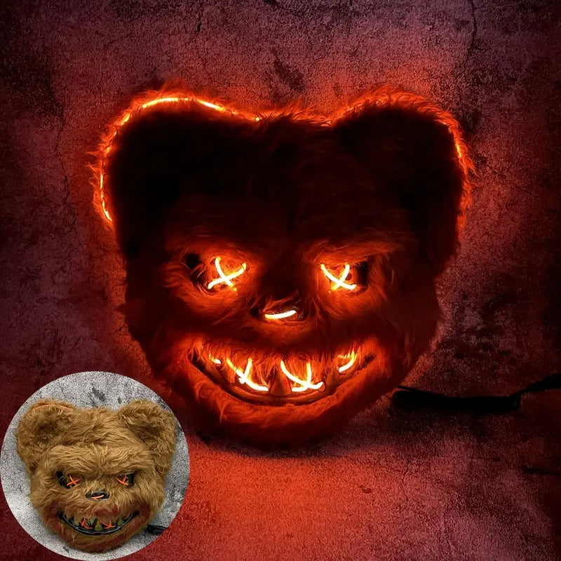 LED Rabbit and Bear Mask Set with Gloves and Apron Halloween - Tophatter Daily Deals