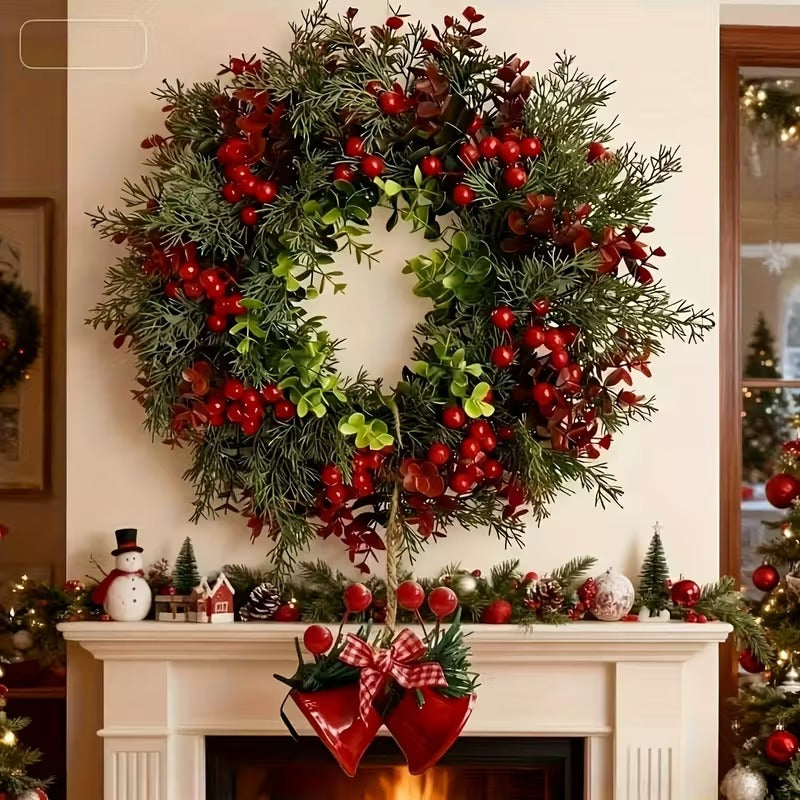 Christmas Bell Wreath for Door Table Decor Christmas - Tophatter Daily Deals