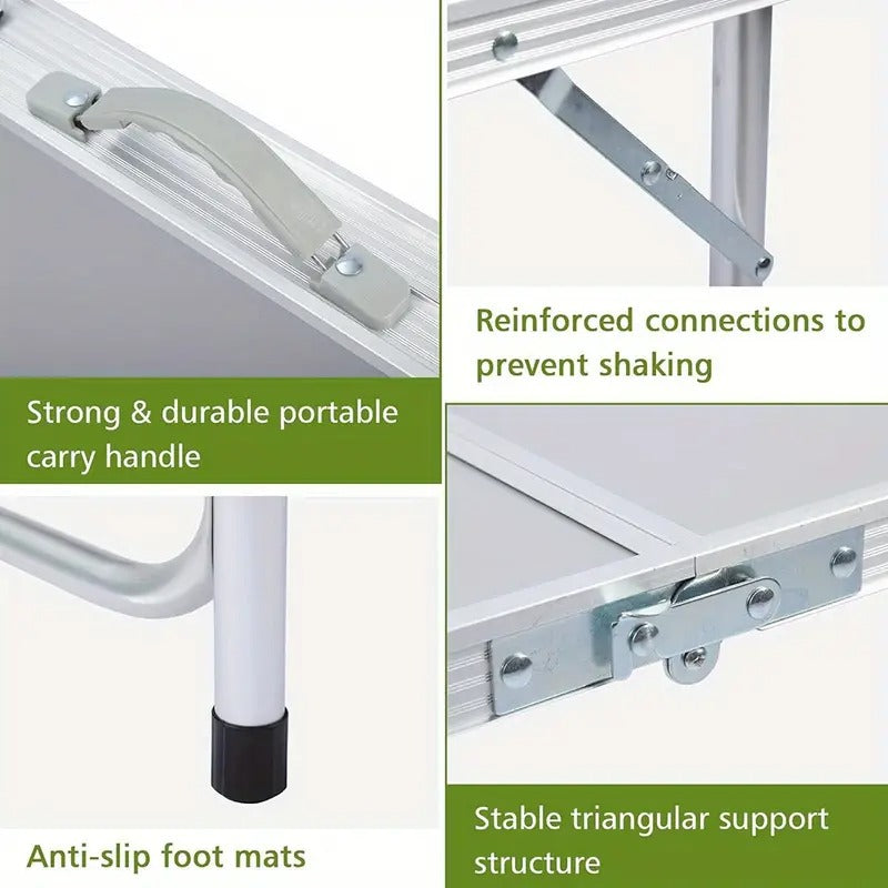 Folding Aluminum Table with Storage Cabinet Folding Tables - Tophatter Daily Deals