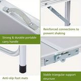 Folding Aluminum Table with Storage Cabinet Folding Tables - Tophatter Daily Deals