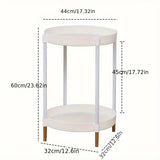 Small Round Metal Nightstand Table End & Side Tables - Tophatter Daily Deals