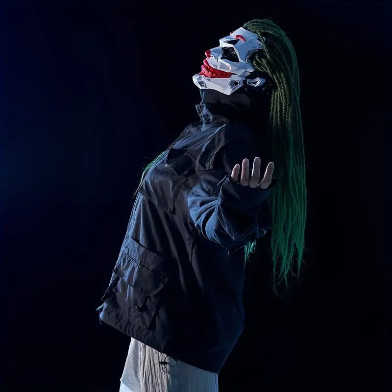 Joker Clown Costume Mask with Braids Halloween - Tophatter Daily Deals