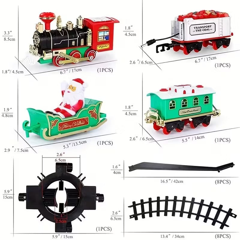 Electric Christmas Train Set with Lights and Sound Christmas - Tophatter Daily Deals