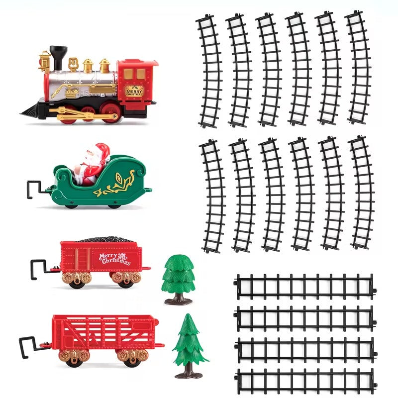 Electric Train Toy Set with Lights and Sounds Christmas - Tophatter Daily Deals