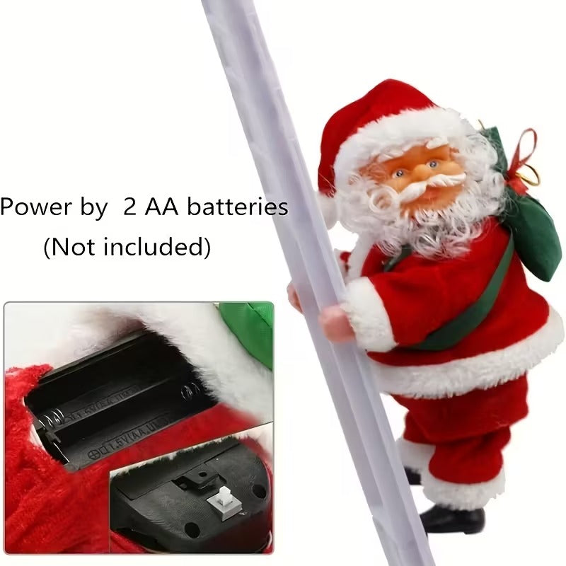 Electric Santa Claus Climbing Ladder Christmas Decoration Christmas - Tophatter Daily Deals