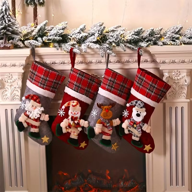 Boho Cotton Christmas Stockings Set of 4 Christmas - Tophatter Daily Deals