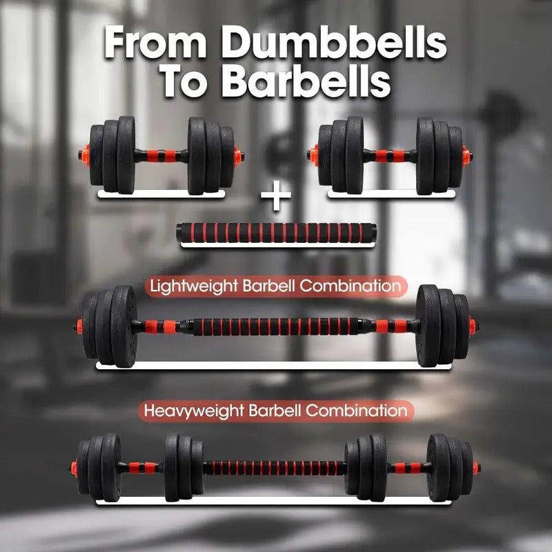 7-in-1 Adjustable Dumbbell and Barbell Weight Set Sports & Fitness > Exercise, Gym & Fitness > Free Weights - Tophatter Daily Deals