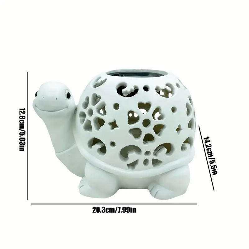 Solar Powered Turtle Light Resin Statue Lawn Ornaments & Garden Sculptures - Tophatter Daily Deals
