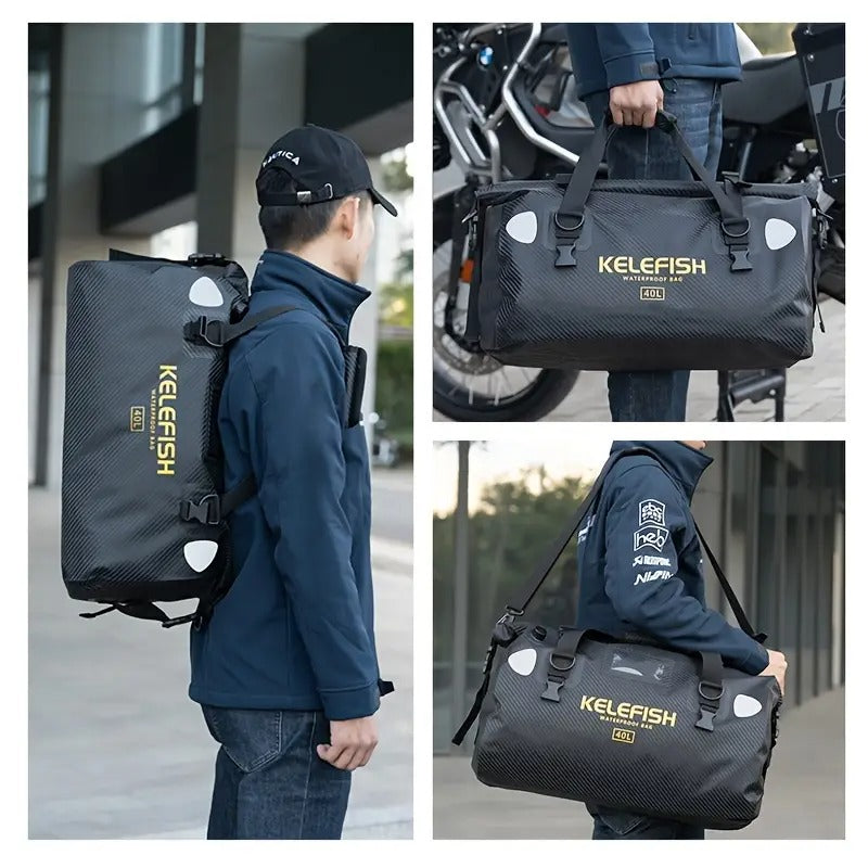 Waterproof Duffel Bag Roll Top Dry Saddlebag Camping & Hiking - Tophatter Daily Deals