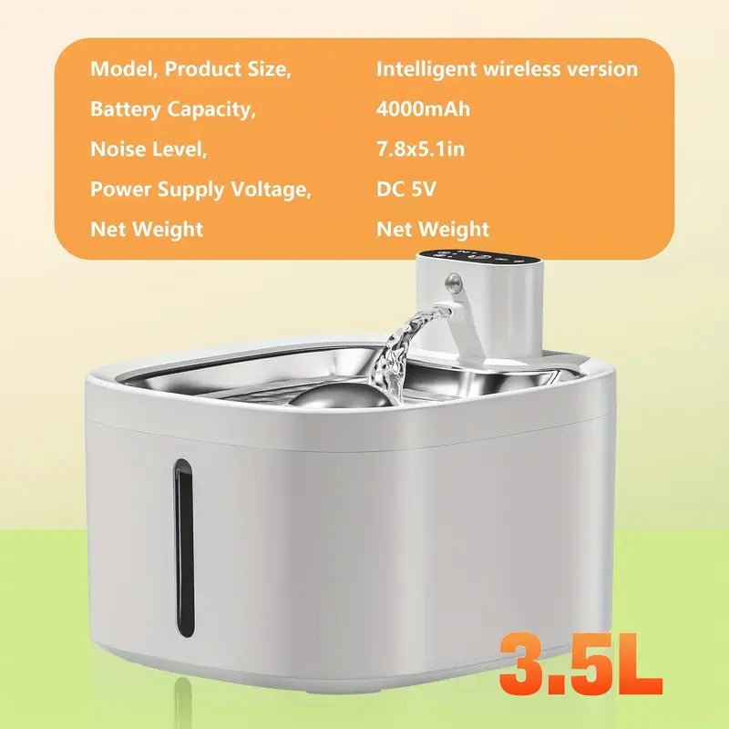 Charging Cat Wireless Water Fountain Pet Supplies - Tophatter Daily Deals