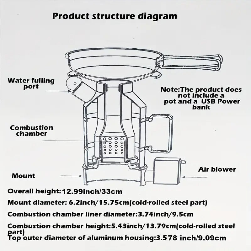 Outdoor Fire Pit Stove with Kettle Fireplaces - Tophatter Daily Deals