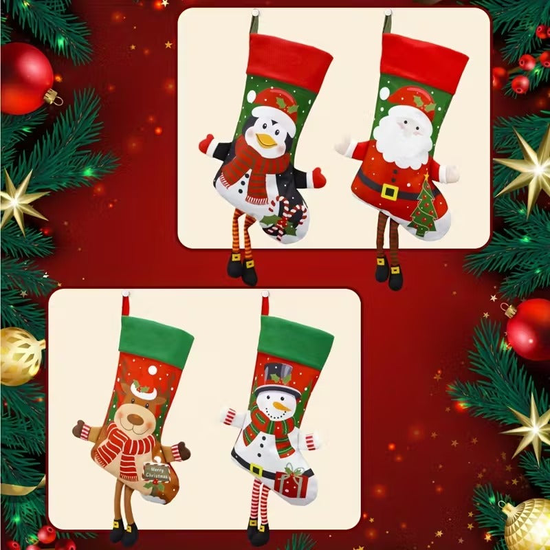 Christmas Stocking Set Holiday Decorations (4pcs) Christmas - Tophatter Daily Deals