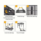 Folding Table with Adjustable Height Folding Tables - Tophatter Daily Deals