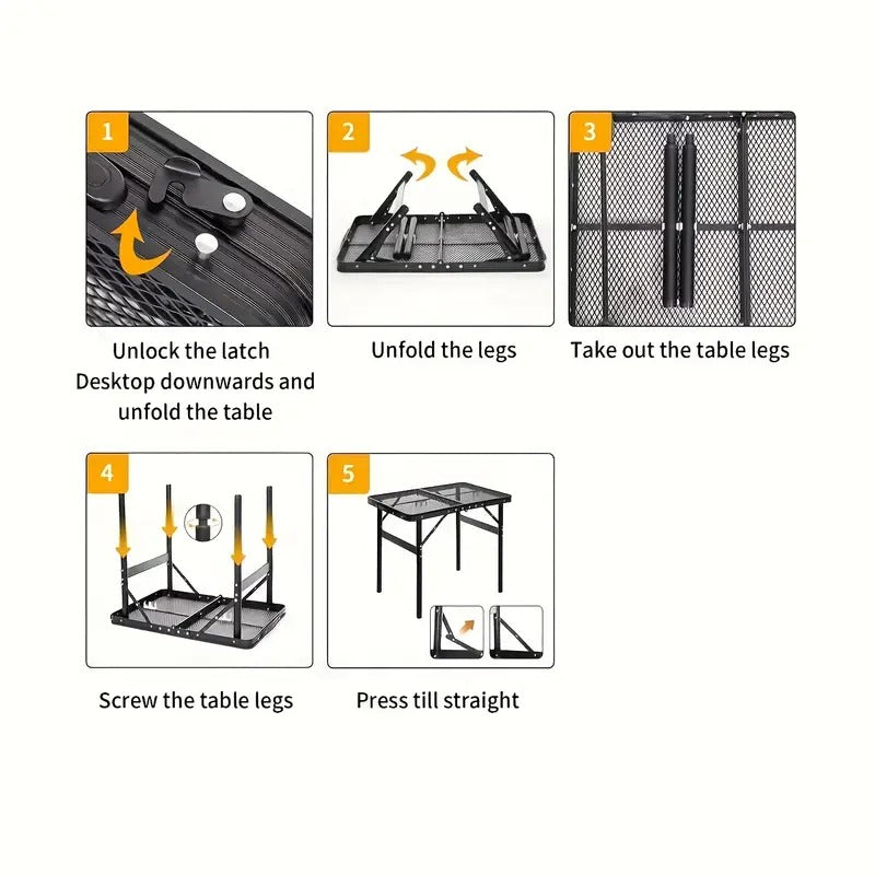 Folding Table with Adjustable Height Folding Tables - Tophatter Daily Deals