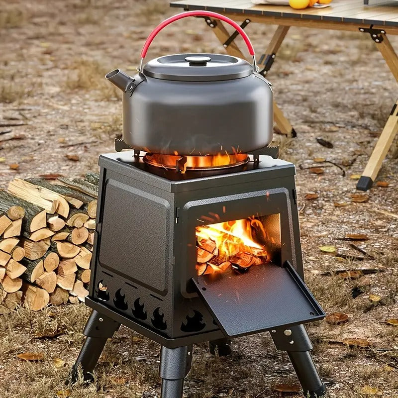 Portable Folding Fire Pit Stove Outdoor Camping Oven Outdoor Grills - Tophatter Daily Deals