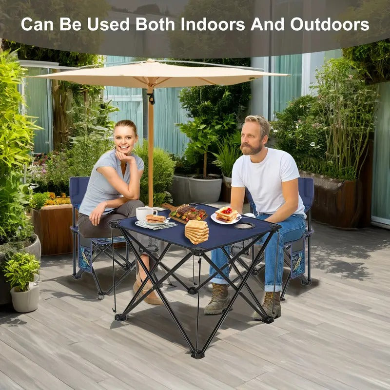 Outdoor Folding Table and Chairs Set (3pcs) Camping & Hiking - Tophatter Daily Deals