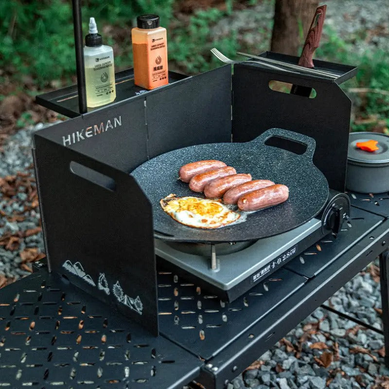 Outdoor Camping Portable Foldable Stove Wind Deflector Camp Cooking - Tophatter Daily Deals