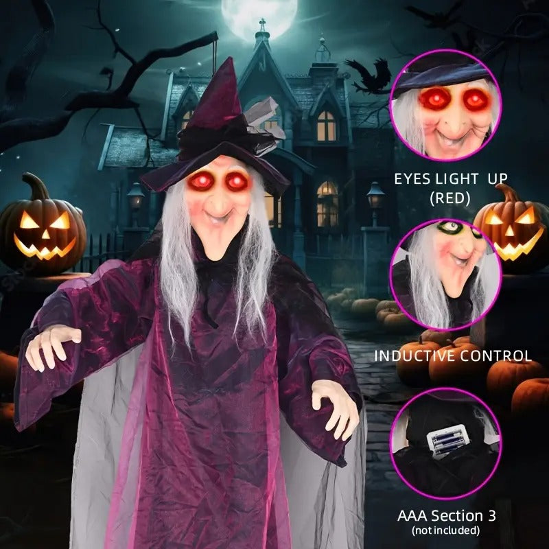Spooky Halloween Witch Decor Voice Activated Halloween - Tophatter Daily Deals