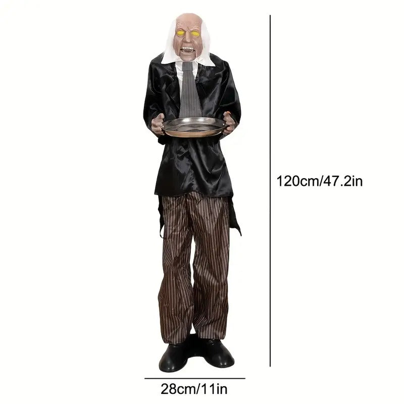 Halloween Butler Skeleton With Tray Halloween - Tophatter Daily Deals