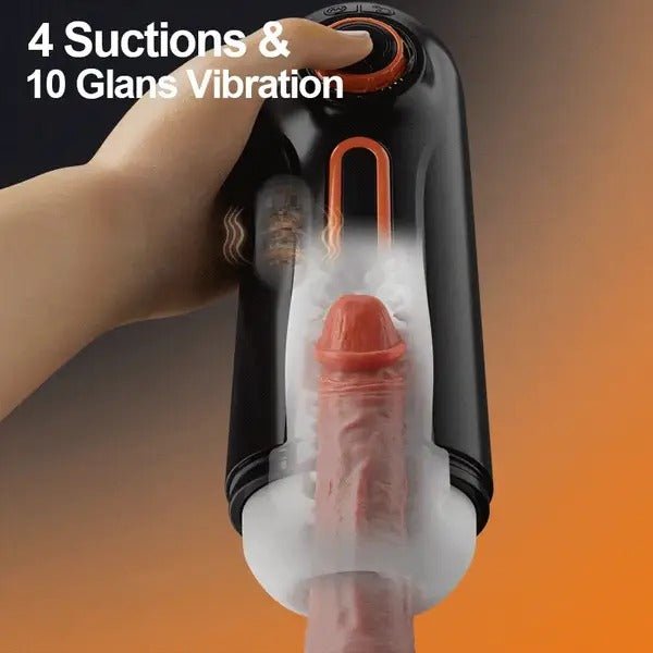 Chris-6 IN 1 10 Vibrating & Thrusting with 4 Sucking Automatic Knob Adjusting Male Masturbator Masturbation Cup - Tophatter Daily Deals