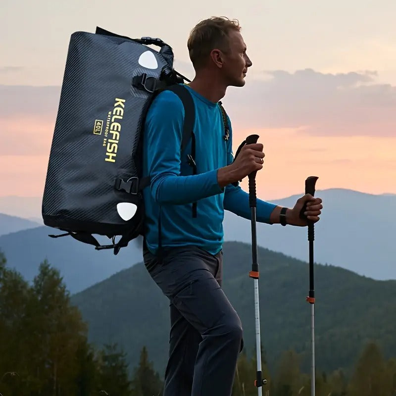 Waterproof Duffel Bag Roll Top Dry Saddlebag Camping & Hiking - Tophatter Daily Deals