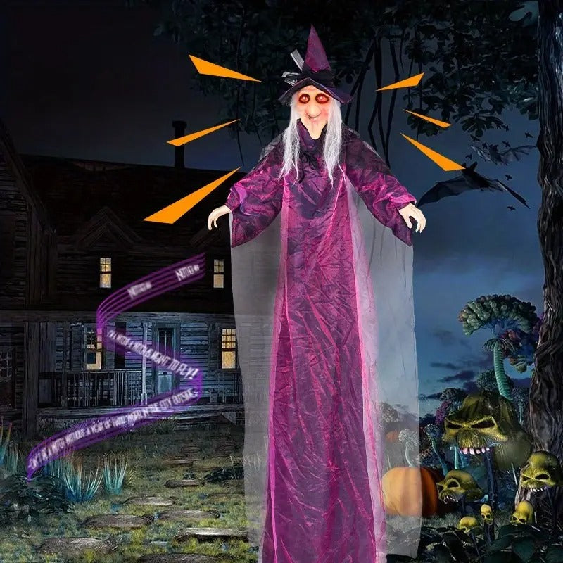 Spooky Halloween Witch Decor Voice Activated Halloween - Tophatter Daily Deals