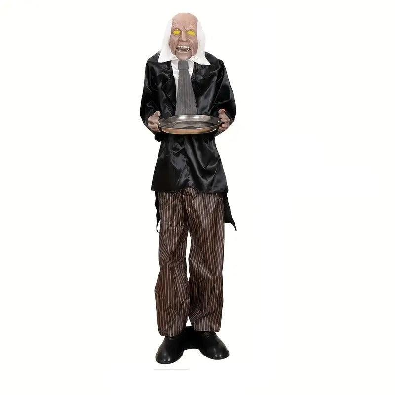 Halloween Butler Skeleton With Tray Halloween - Tophatter Daily Deals