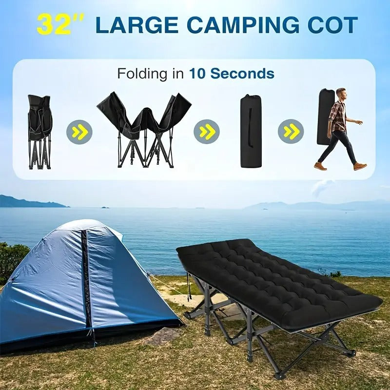 Foldable Outdoor Daybed with Mattress Outdoor Recreation > Camping > Camp Furniture - Tophatter Daily Deals