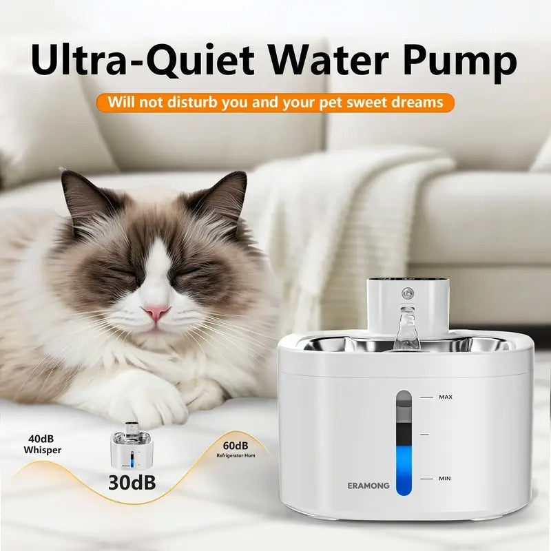 Charging Cat Wireless Water Fountain Pet Supplies - Tophatter Daily Deals