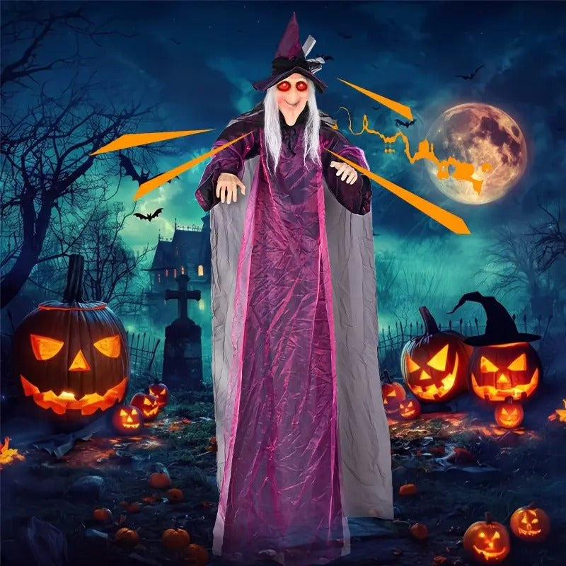 Spooky Halloween Witch Decor Voice Activated Halloween - Tophatter Daily Deals