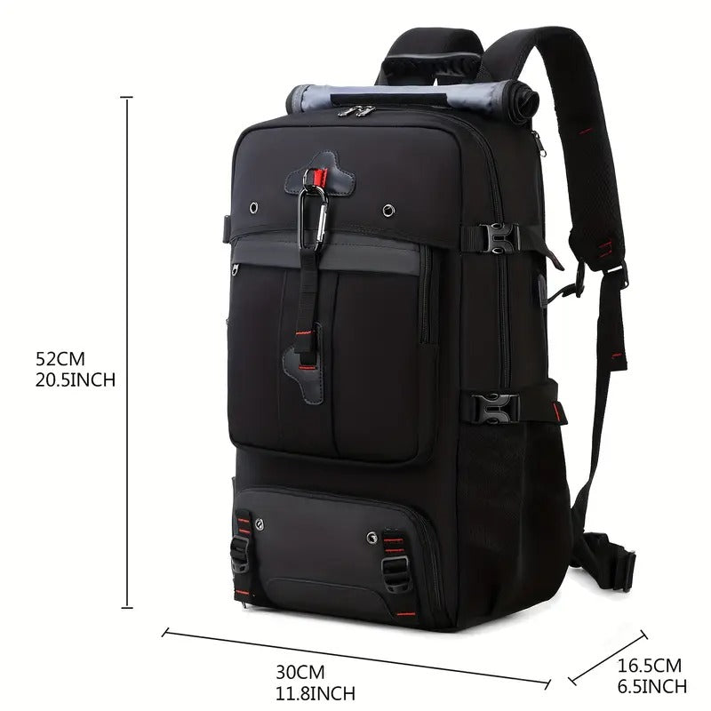 50L Hiking Backpack with Shoe Compartment Backpacks - Tophatter Daily Deals