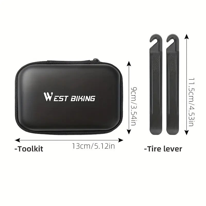 Bike Repair Tool Kit with Pump and Bag Bicycle Accessories - Tophatter Daily Deals