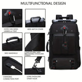 50L Hiking Backpack with Shoe Compartment Backpacks - Tophatter Daily Deals