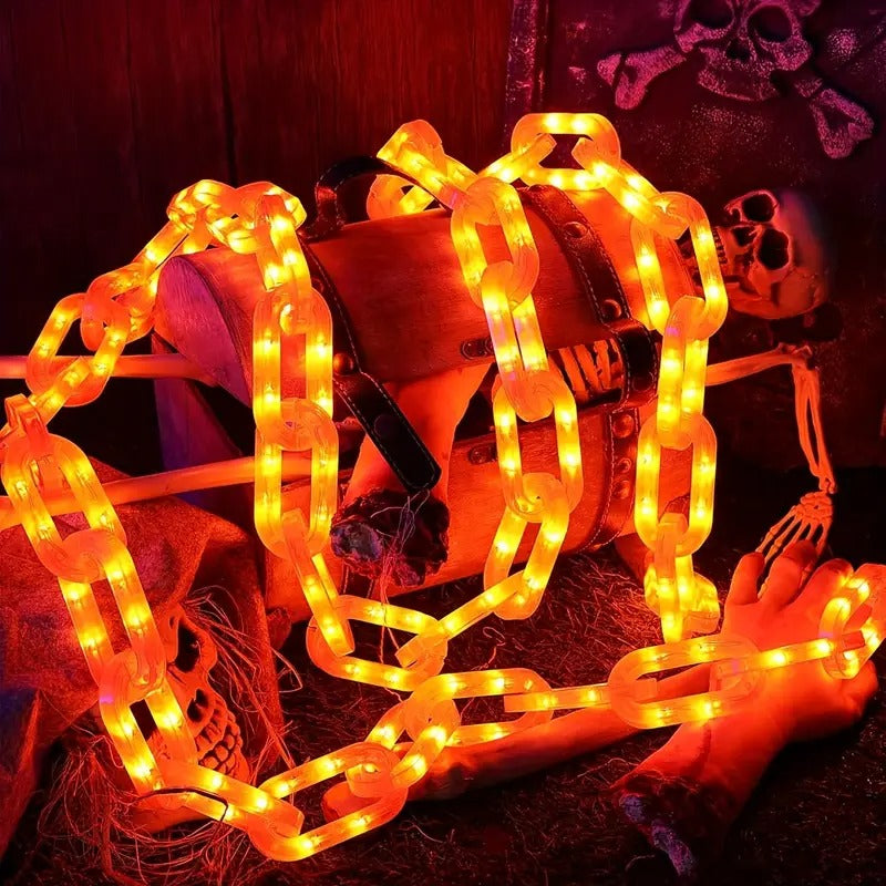 Solar Halloween Chain Lights with Square Lock Design Halloween - Tophatter Daily Deals