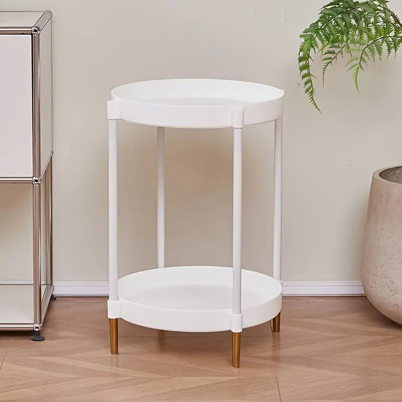 Small Round Metal Nightstand Table End & Side Tables - Tophatter Daily Deals
