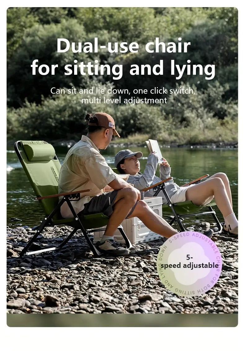 Chair with Adjustable Height and Head Support Furniture > Outdoor > Outdoor Chairs - Tophatter Daily Deals